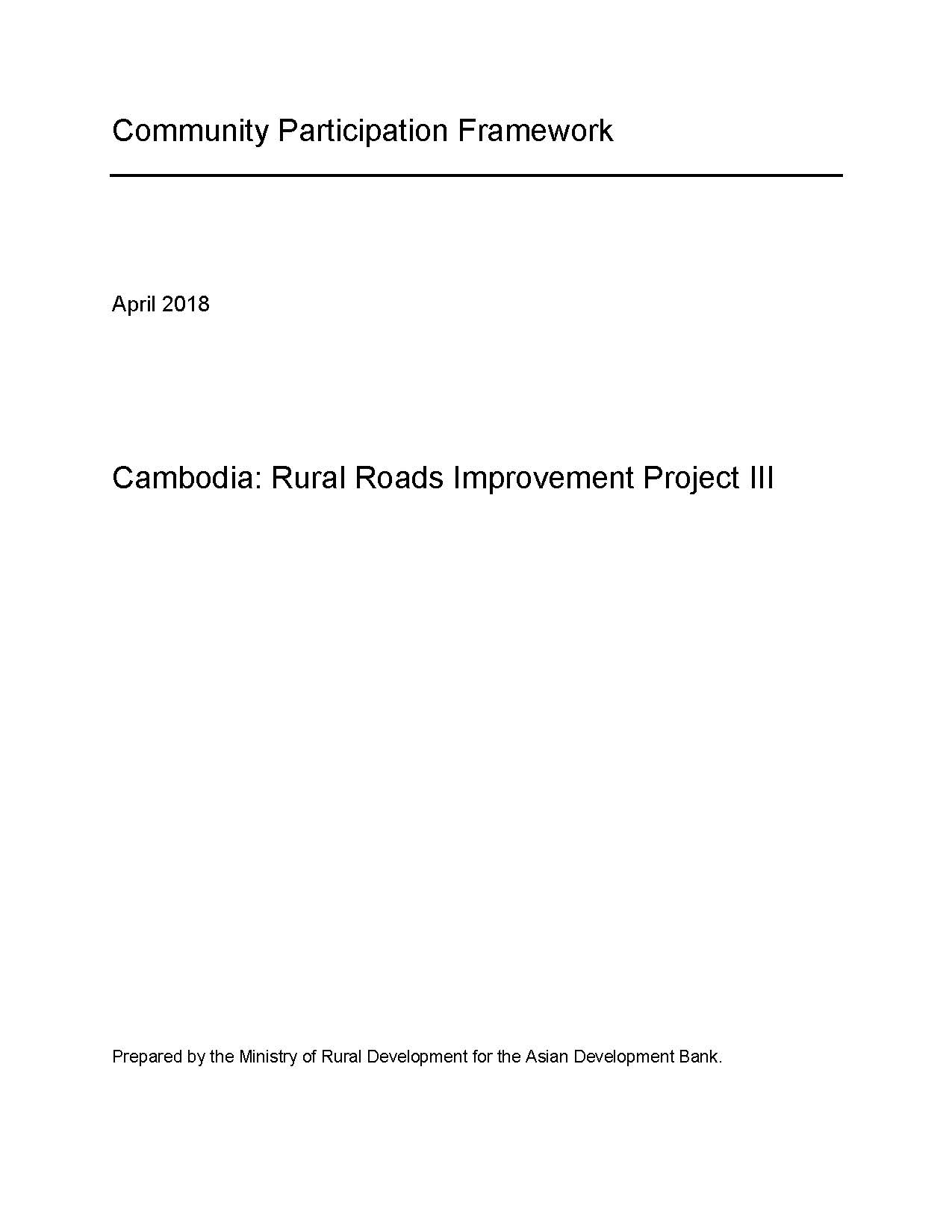 Community Participation Framework