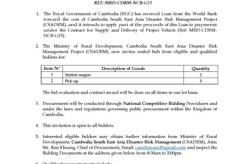 Invitation for Bids Page 1