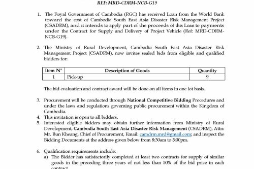 Invitation for Bids 9 pick up Page 1