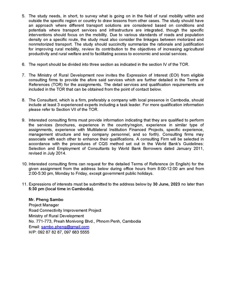 REOI Road Safe Transportatio Option Study CQS14 Final Page 2