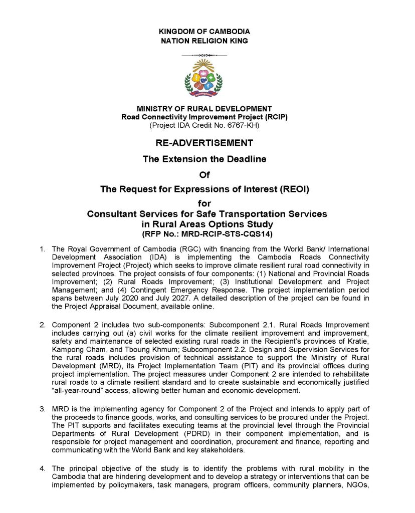 Re ad REOI Road Safe Transportatio Option Study CQS14 Final Page 1