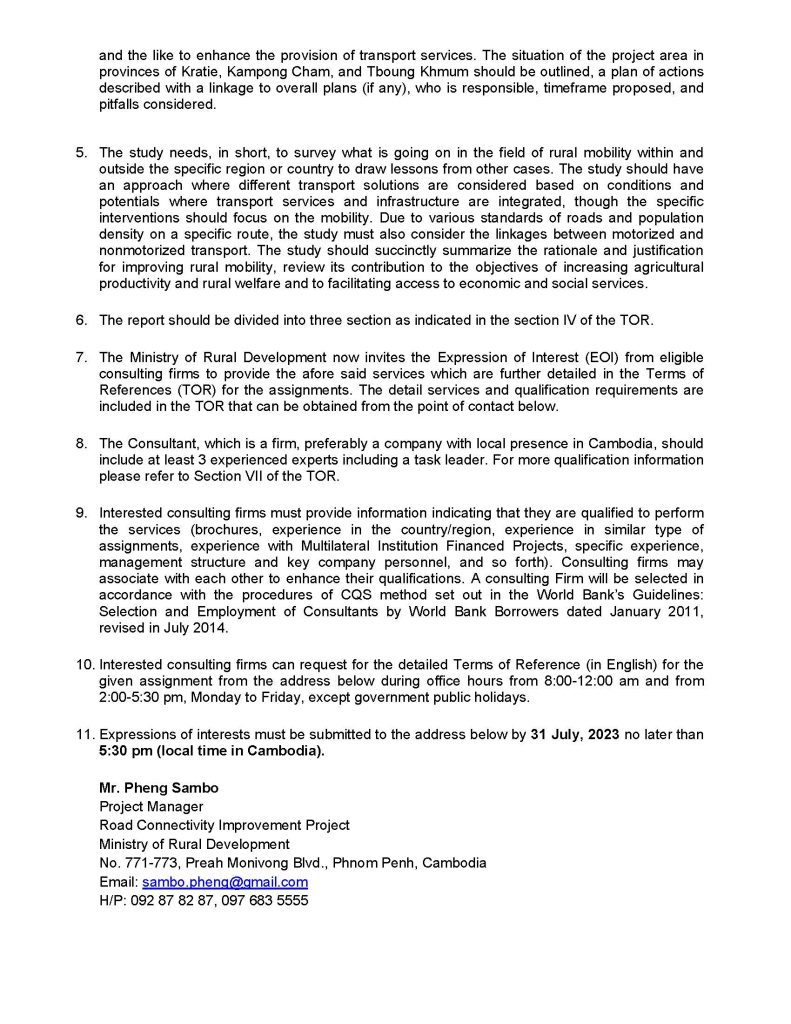 Re ad REOI Road Safe Transportatio Option Study CQS14 Final Page 2