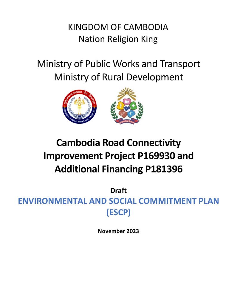 Environment and Social Commitment Plan Page 1