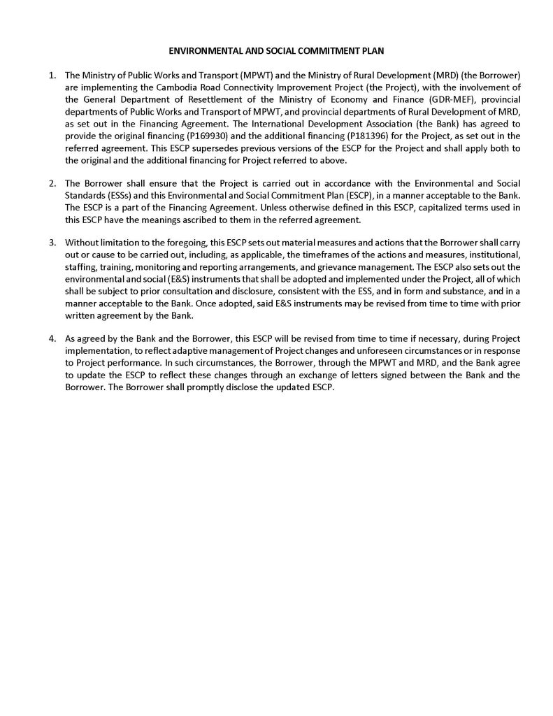 Environment and Social Commitment Plan Page 2