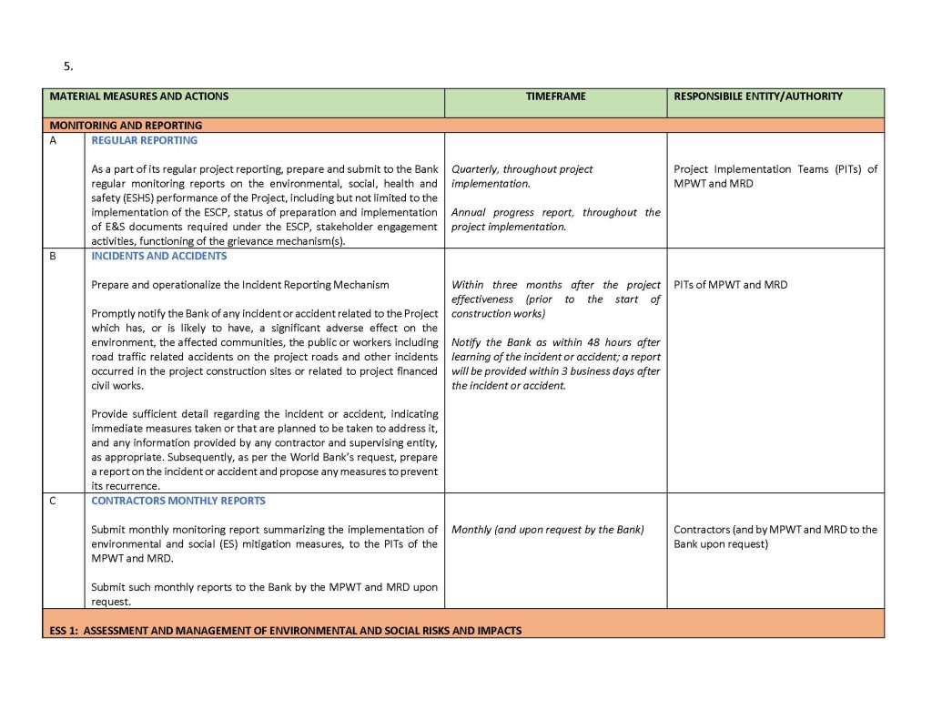 Environment and Social Commitment Plan Page 3