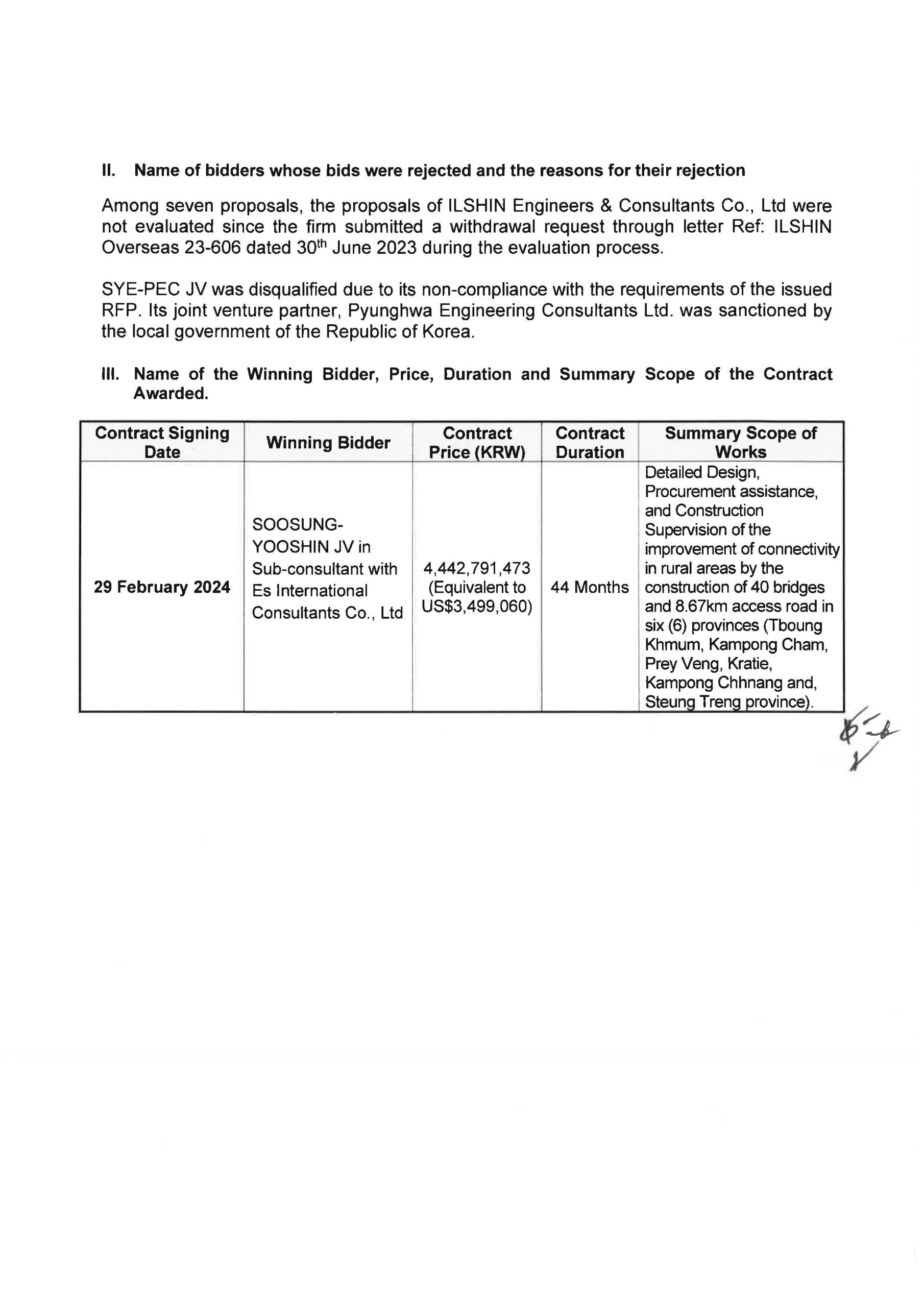 Notification of the Result of Consulting Services Selection for Page 2 scaled