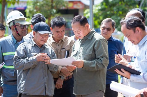 ពិនិត្យវឌ្ឍនភាពនៃការស្ថាបនាផ្លូវចំនួន ៣ខ្សែ