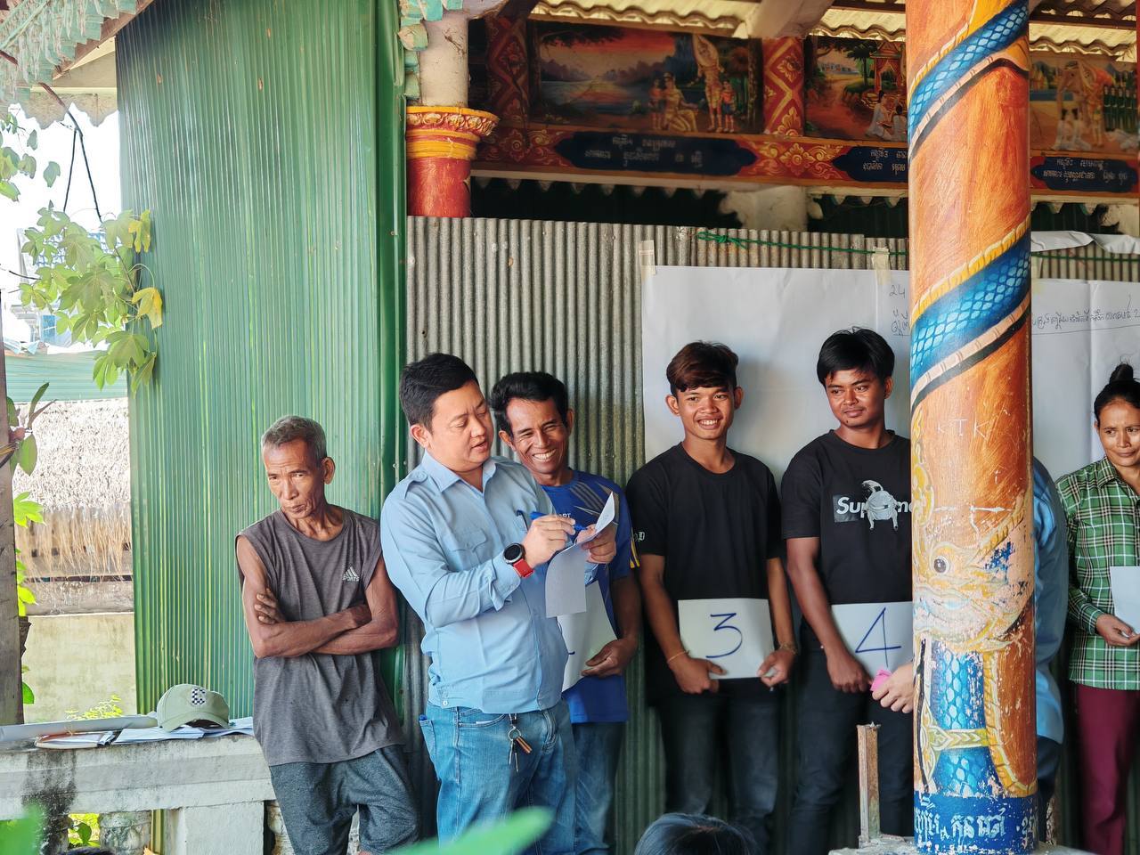 មន្រ្តីគម្រោង “ការកសាងភូមិសន្តិភាព តាមរយះការអភិវឌ្ឍសហគមន៍ជនបទចម្រុះ” បានចូលរួមកិច្ចប្រជុំ ជាមួយអាជ្ញាធរ និងប្រជាពលរដ្ឋ ក្នុងភូមិថ្មី ស្ថិតក្នុង ឃុំស្វាយចេក ស្រុកស្វាយចេក ខេត្តបន្ទាយមានជ័យ 9 photo 2024 10 24 18 10 22