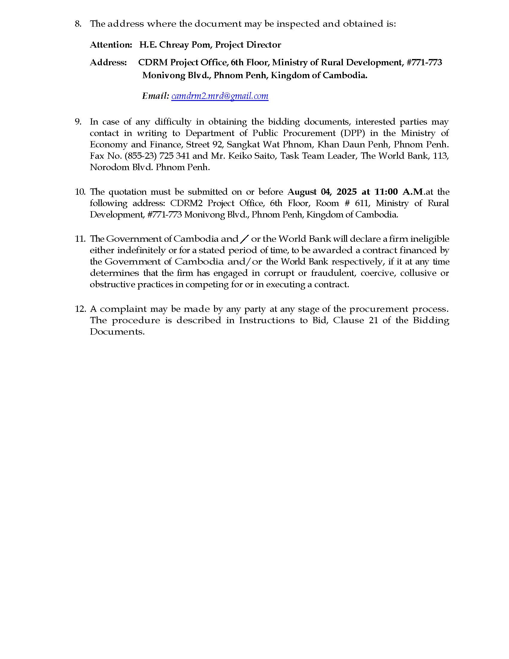 Request for Quotations Sage50 DRM2 Page 2