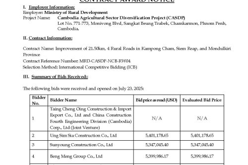 Contract Award Notice RW04 Page 1