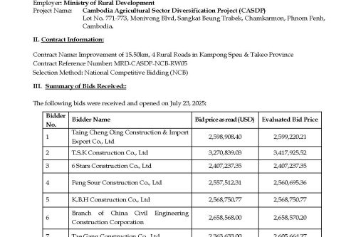 Contract Award Notice RW05 Page 1