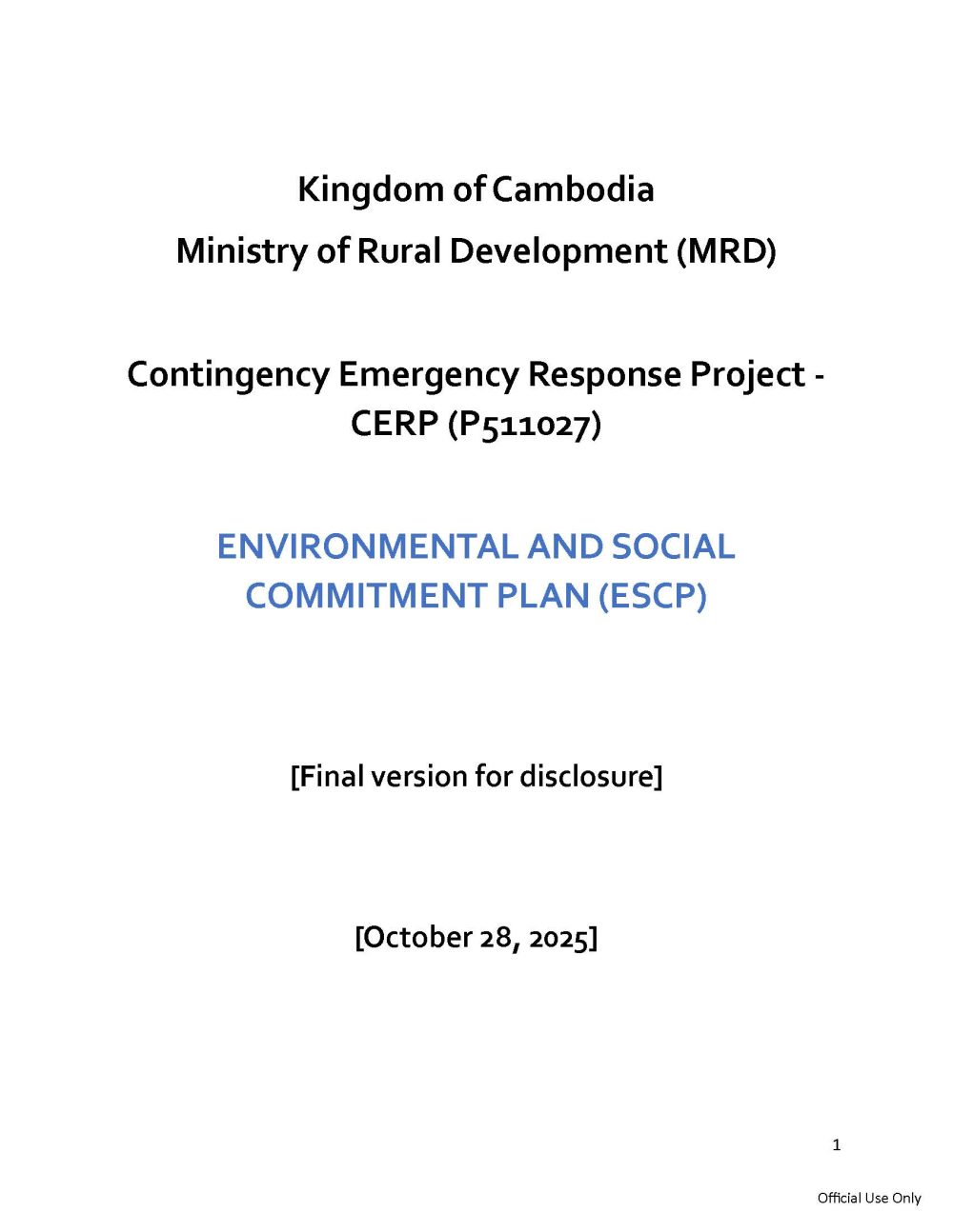 Cambodia CERP ESCP Oct 29 2025 for disclosure Page 1