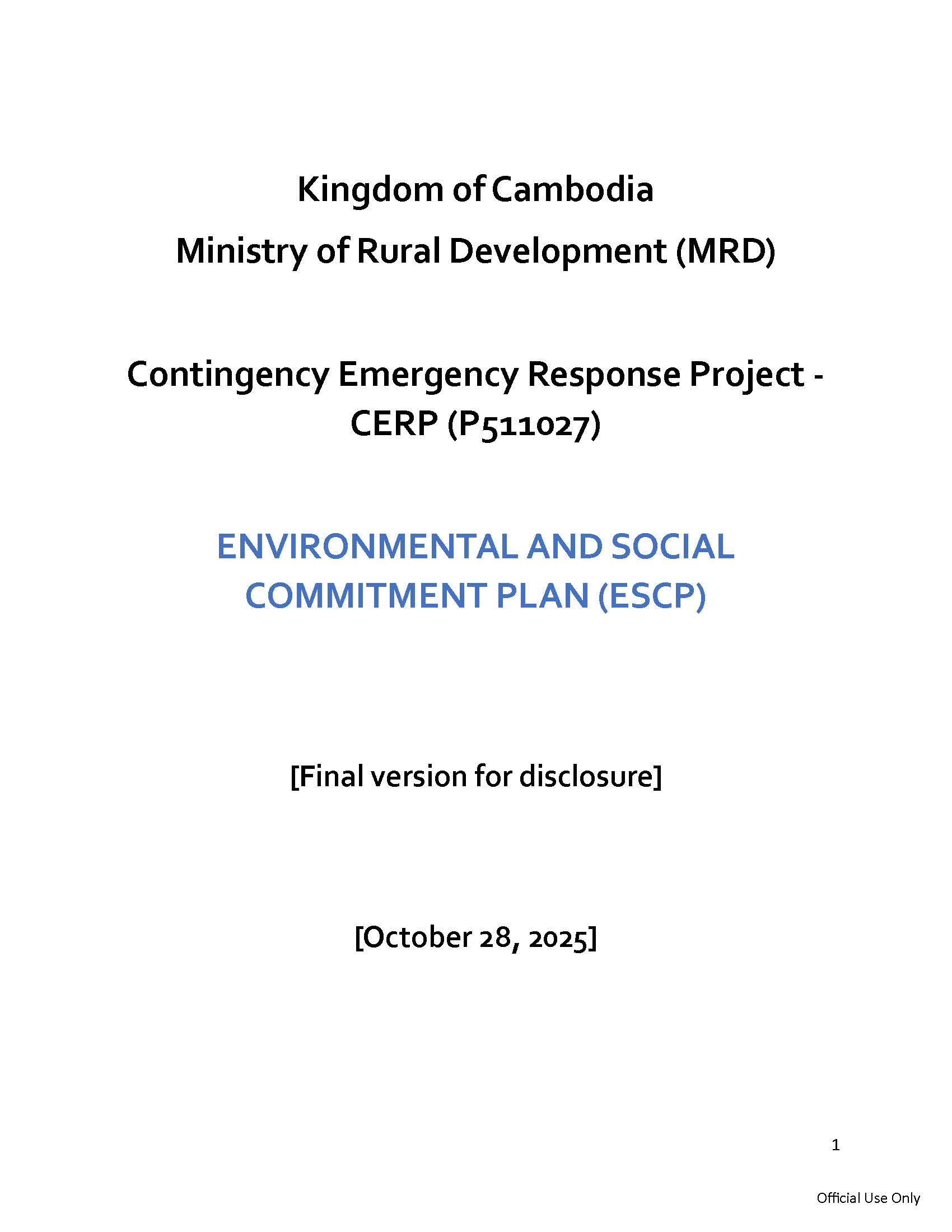 Cambodia CERP ESCP Oct 29 2025 for disclosure Page 1
