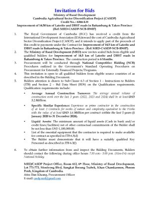 Invitation for Bids RW07 Page 1