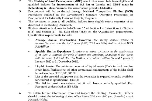 Invitation for Bids RW07 Page 1