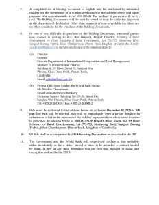 Improvement of 14.50 km of Laterite and DBST roads in Battambang & Takeo Province 5 Invitation for Bids RW07 Page 2