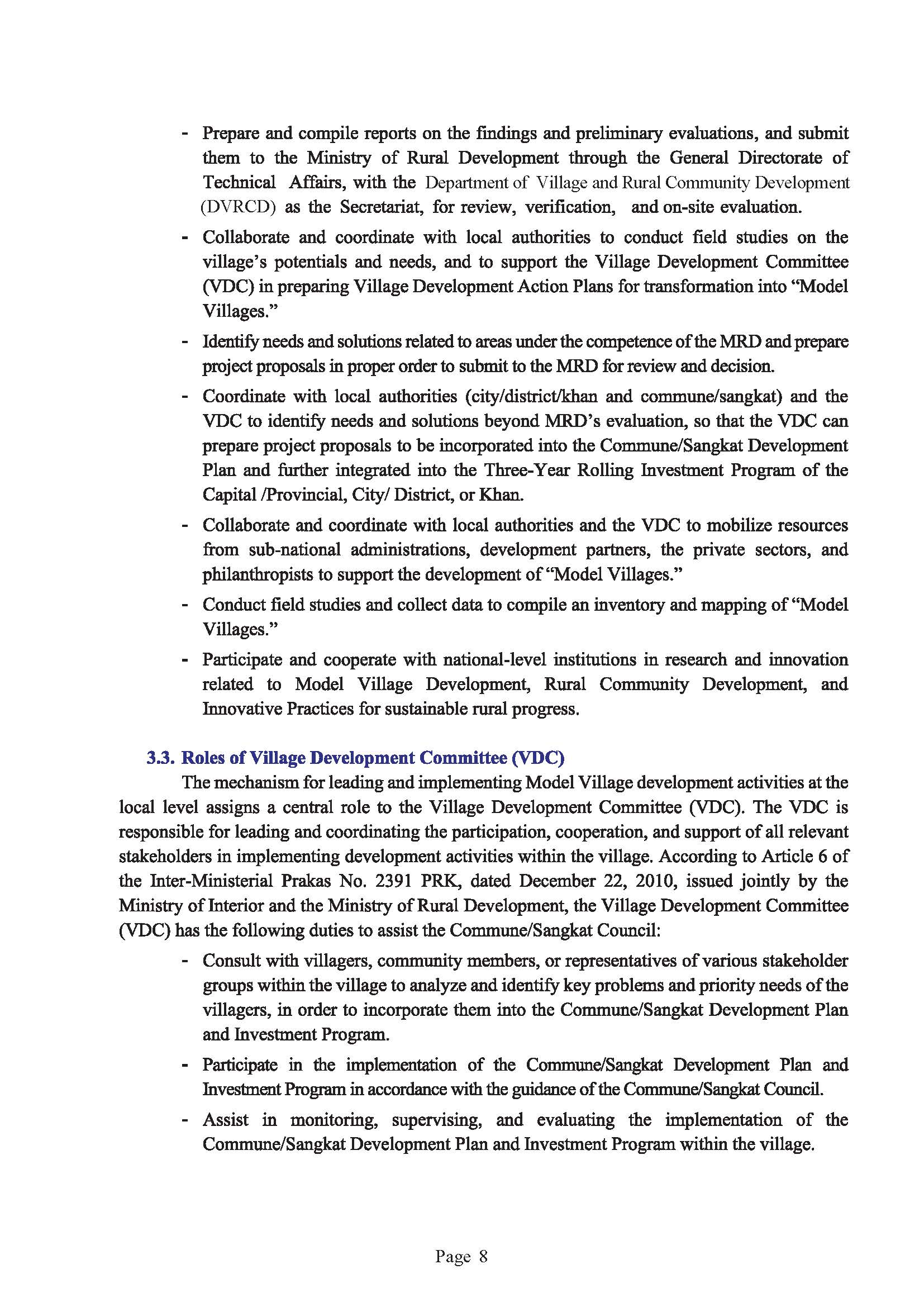 Guidebook on The Development of Model Village Page 12