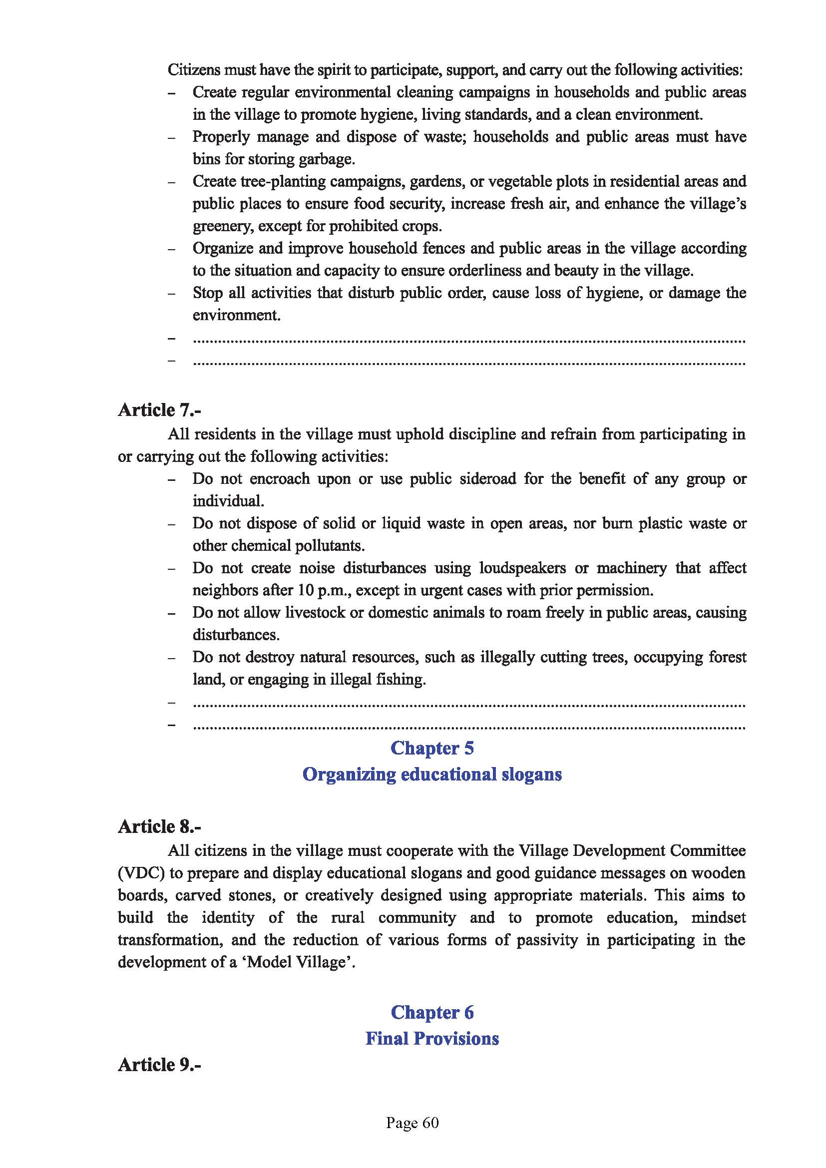 Guidebook on The Development of Model Village Page 64