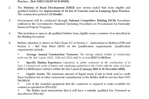 Invitation for Bids RW03 CSLEP Page 1