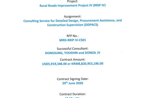 RRIP IV Consultant Service