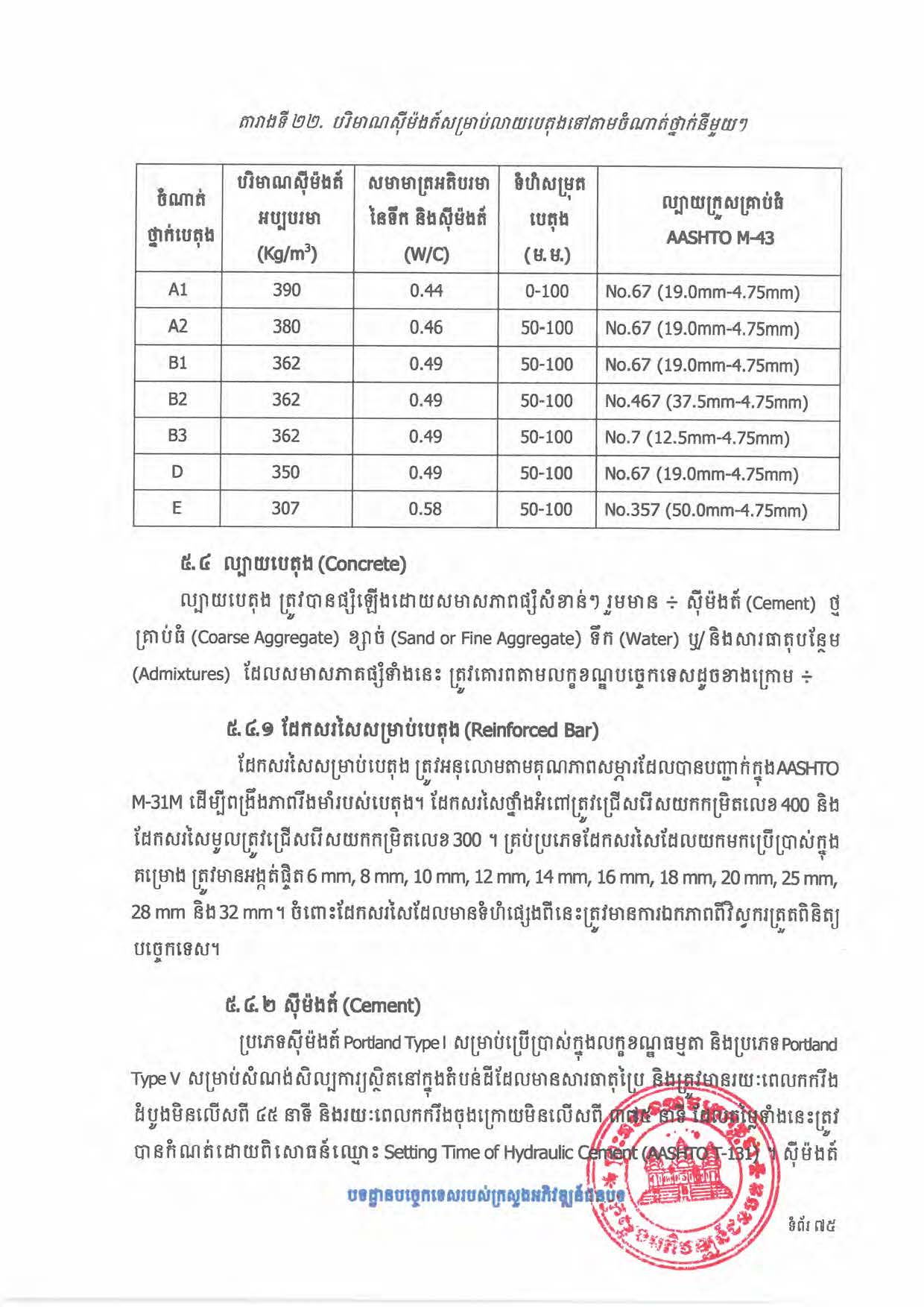 បទដ្ឋានបច្ចេកទេសផ្លូវជនបទ ឆ្នាំ២០២៤ ផ្លូវការ Page 093
