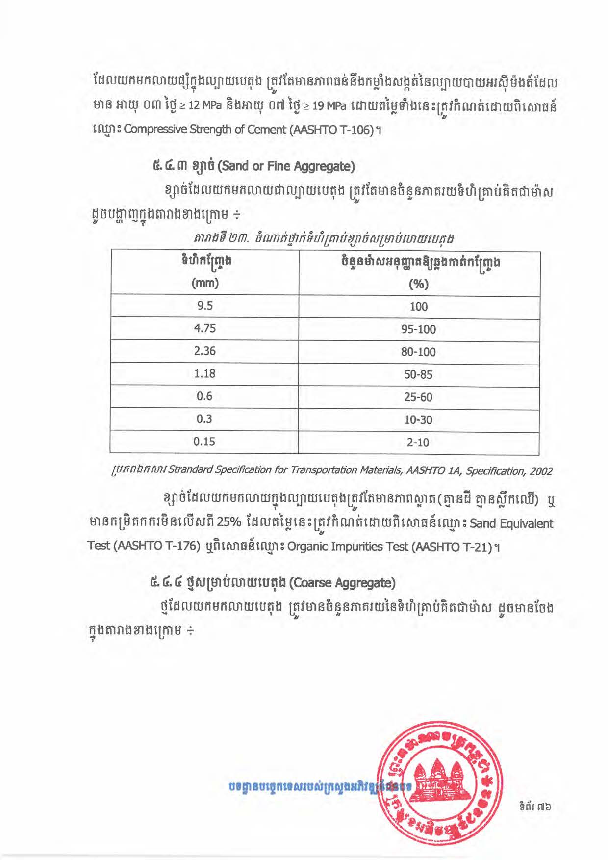 បទដ្ឋានបច្ចេកទេសផ្លូវជនបទ ឆ្នាំ២០២៤ ផ្លូវការ Page 094