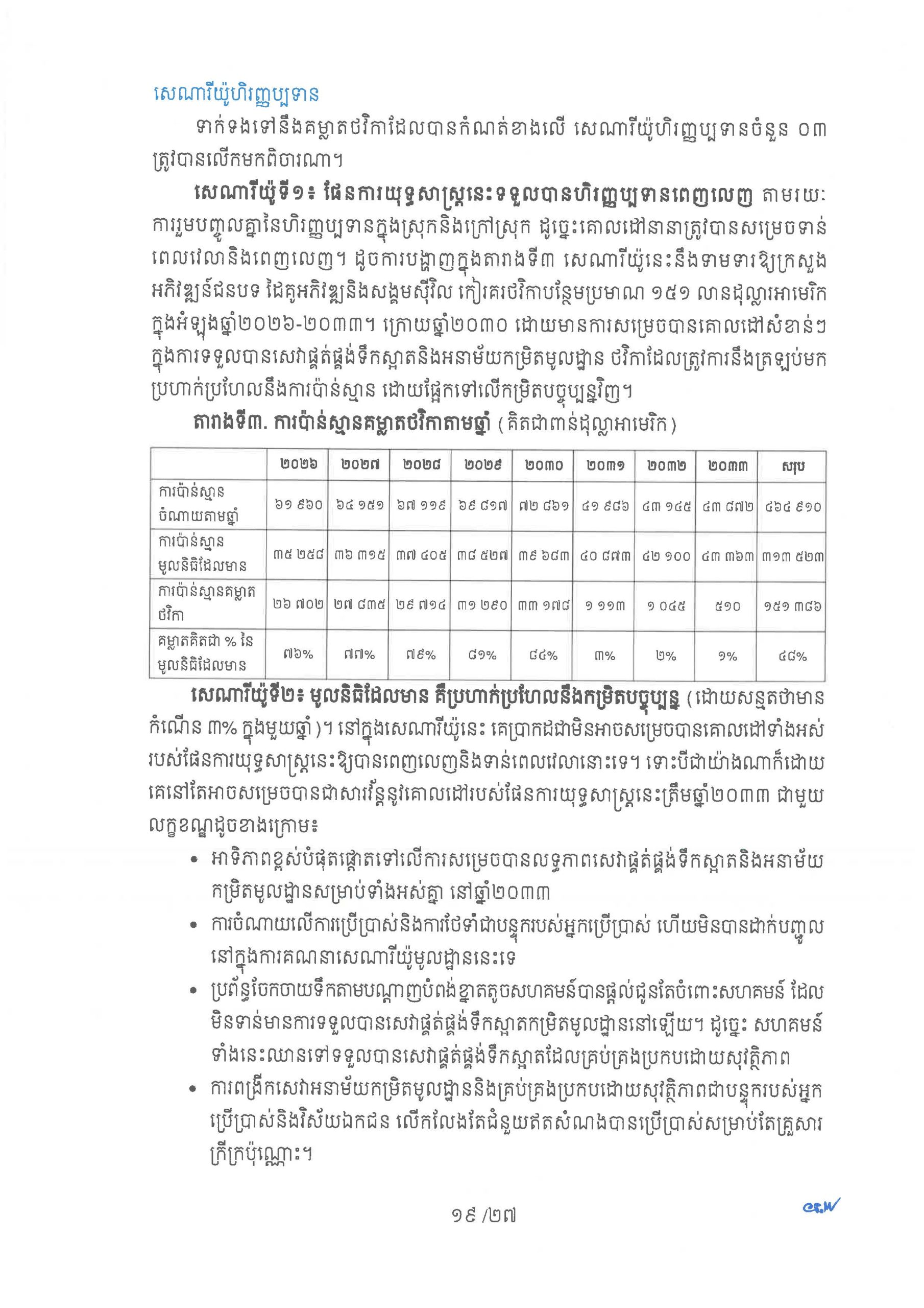 ផែនការយុទ្ធសាស្ត្រ ស្តីពីការផ្គត់ផ្គង់ទឹកស្អាត និងការលើកកម្ពស់អនាម័យជនបទ Page 24 scaled