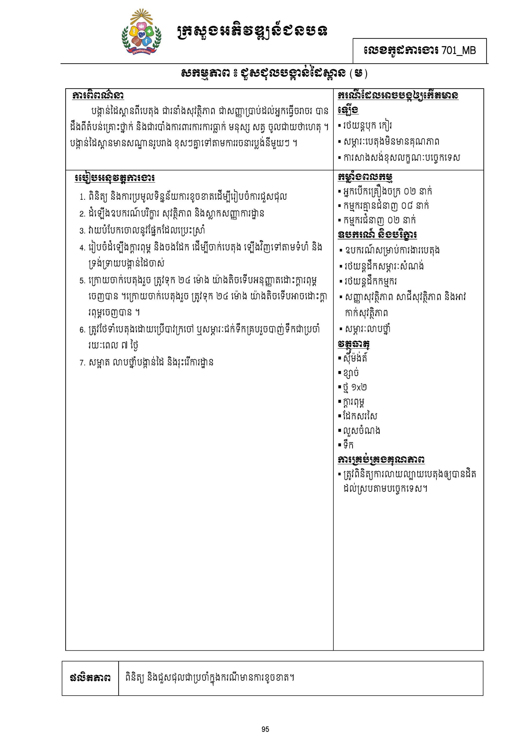 សៀវភៅកូដការងារសម្រាប់ការងារថែទាំប្រចាំ រៀបចំឆ្នាំ២០២០ Page 109 scaled