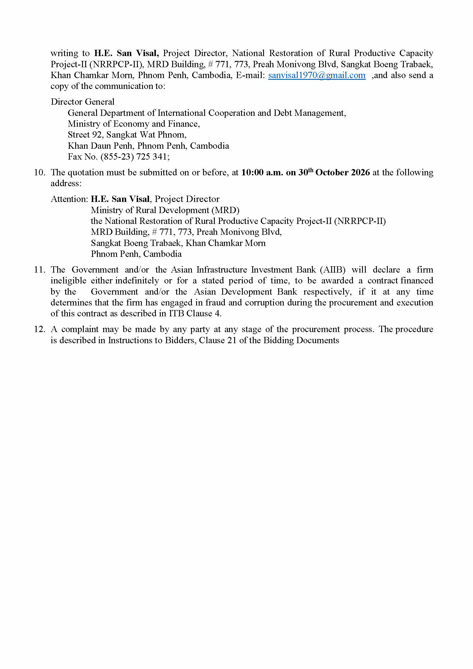Advertisement RFQ Page 2